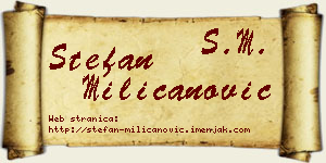 Stefan Milicanović vizit kartica